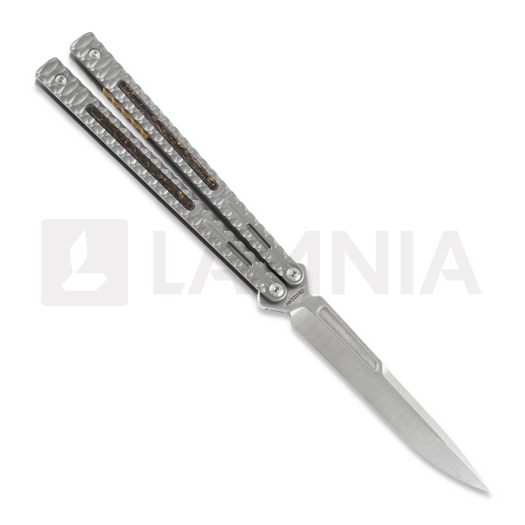 Maxace Obsidian Spearpoint balisong, light grey, latchless