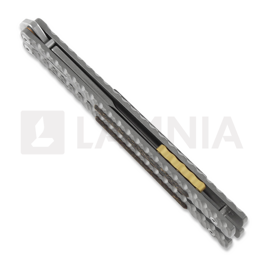 Maxace Obsidian Spearpoint balisong, light grey, latchless