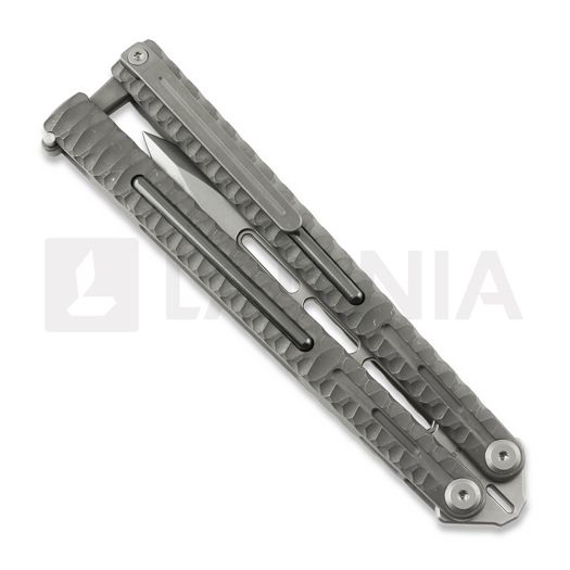 Navaja mariposa Maxace Obsidian Stonewash Dark Gray Titanium