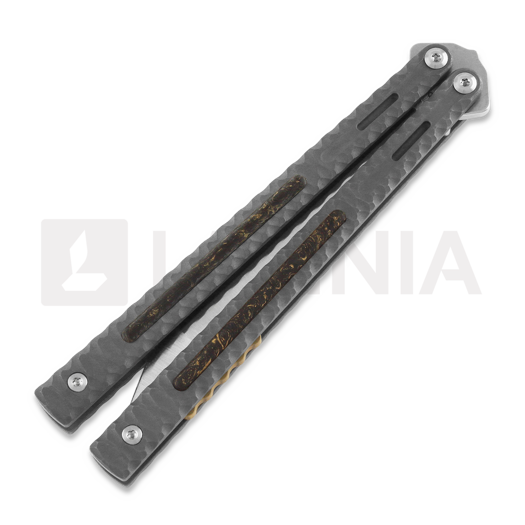 Maxace Obsidian Tanto balisong, dark grey, latchless