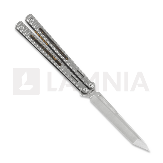 Maxace Obsidian Tanto balisong, light grey, latchless