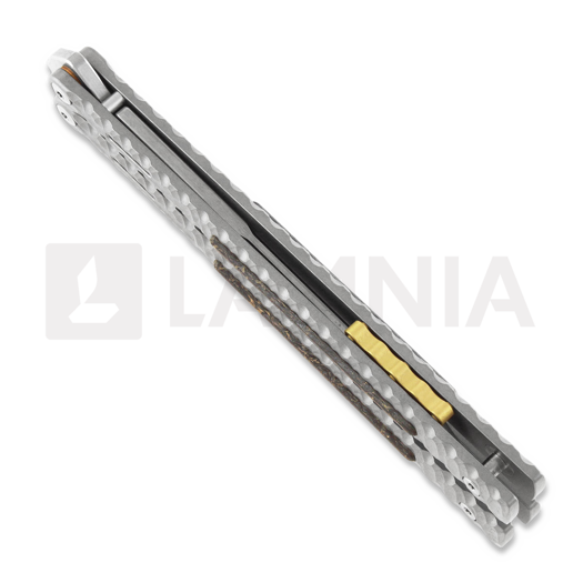 Maxace Obsidian Tanto balisong, light grey, latchless