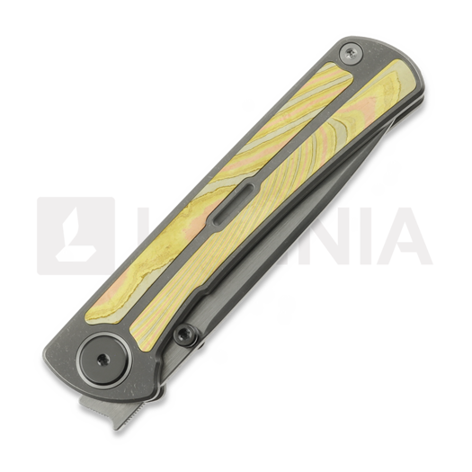 Maxace Peregrine III Titanium & Mokume sulankstomas peilis