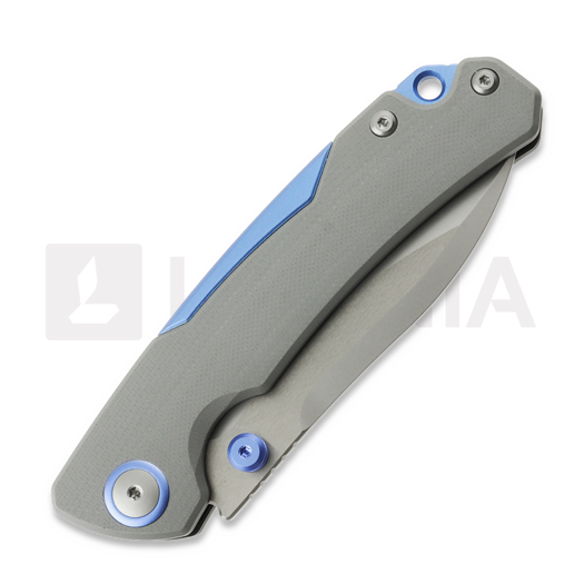 Maxace Toucan folding knife, Grey G-10 & Blue Aluminum