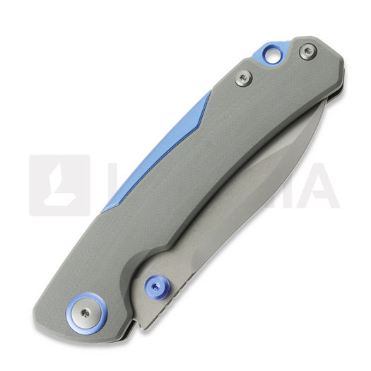 Maxace Toucan folding knife, Grey G-10 & Blue Aluminum