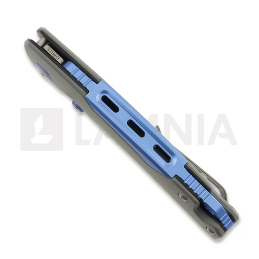Maxace Toucan folding knife, Grey G-10 & Blue Aluminum
