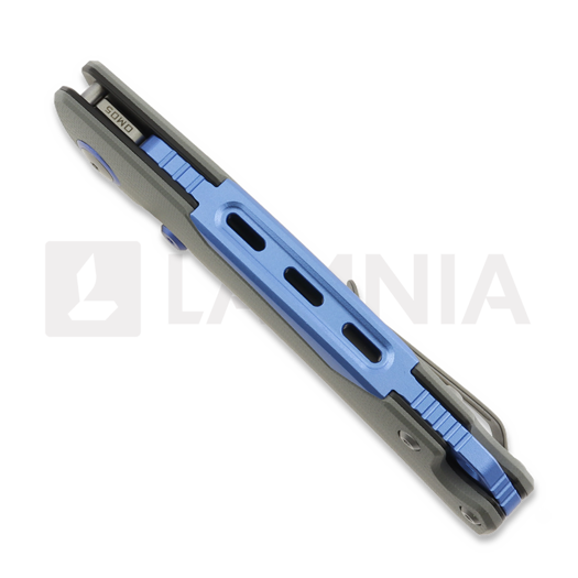 Maxace Toucan folding knife, Grey G-10 & Blue Aluminum