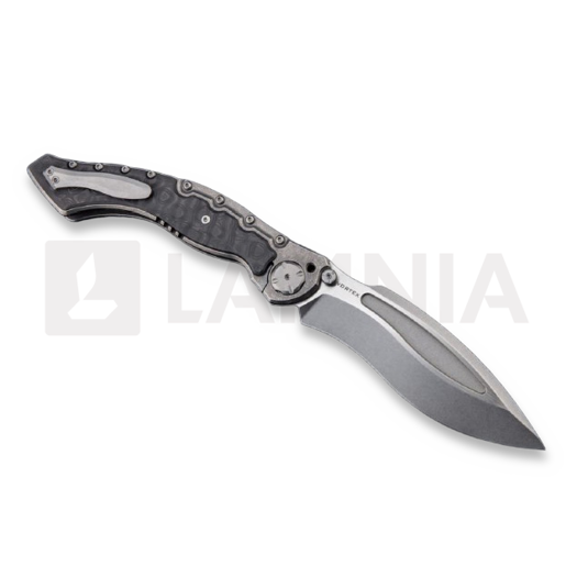 Maxace Vortex Black Swirled Carbon Fiber kääntöveitsi