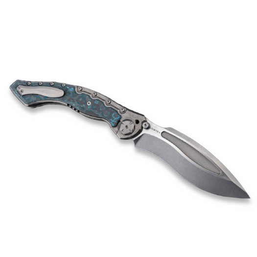 Maxace Vortex Blue Quartz Carbon Fiber sulankstomas peilis