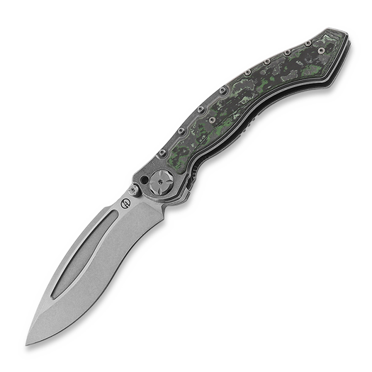 Maxace Vortex Green Quartz Carbon Fiber folding knife