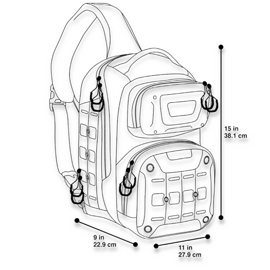 Maxpedition AGR Edgepeak Sling Pack Rucksack, schwarz EDPBLK