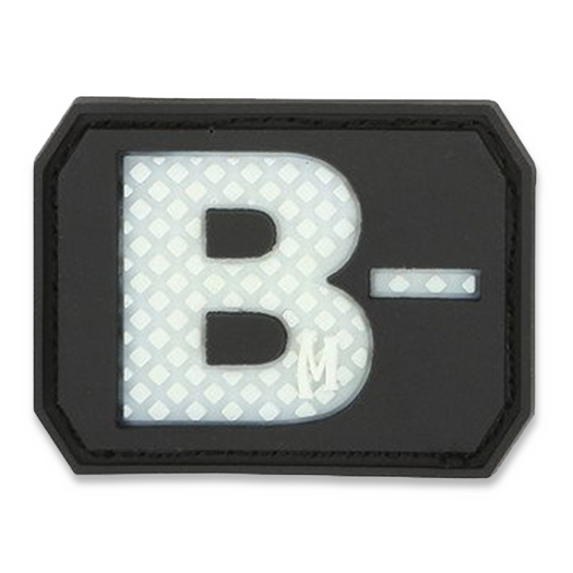 ป้ายติดเสื้อ Maxpedition B- Blood type, glow BTBNZ