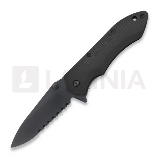 Maxpedition Ferox összecsukható kés, fekete, fűrészfogú FXSB