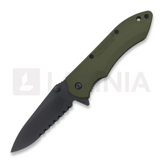 Maxpedition Ferox 折叠刀, 綠色, 锯齿刀片 FXSG