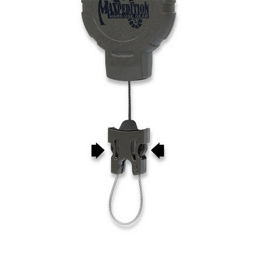 Maxpedition Gear Retractor, medium, snap ring RM1