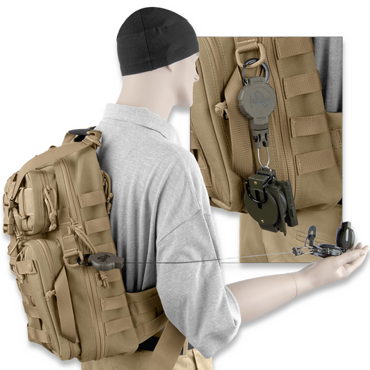 Maxpedition Gear Retractor, medium, snap ring RM1