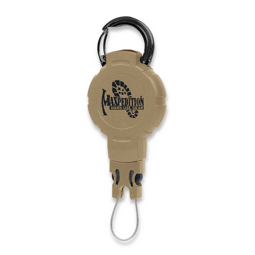 Maxpedition Gear Retractor, medium, snap ring, khaki RM1K