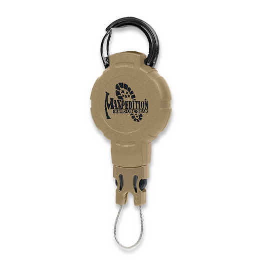 Maxpedition Gear Retractor, medium, snap ring, khaki RM1K