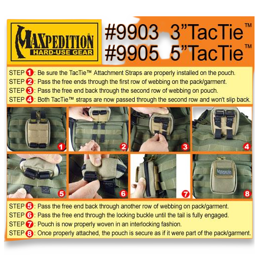 Maxpedition TacTie 5", schwarz 9905B