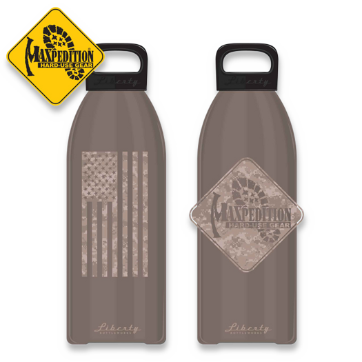 Maxpedition Vesipullo 0,95L Flag, desert LB32FLAGD