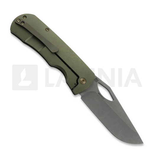 McNees Custom Knives Dixon Atomic Green k&auml;&auml;nt&ouml;veitsi