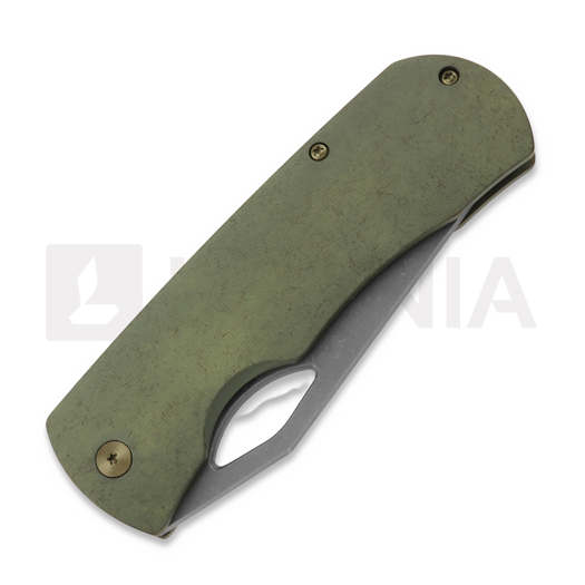 McNees Custom Knives Dixon Atomic Green k&auml;&auml;nt&ouml;veitsi