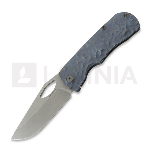 Couteau pliant McNees Custom Knives Little Dixon, Blue/Bronze Rock Titanium
