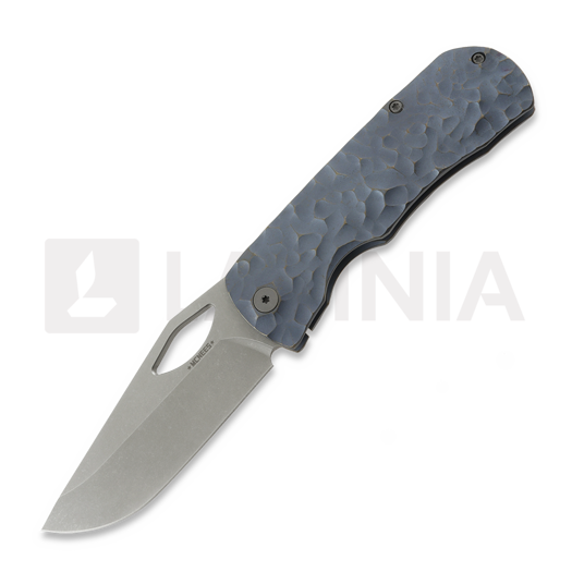Couteau pliant McNees Custom Knives Little Dixon, Blue/Bronze Rock Titanium