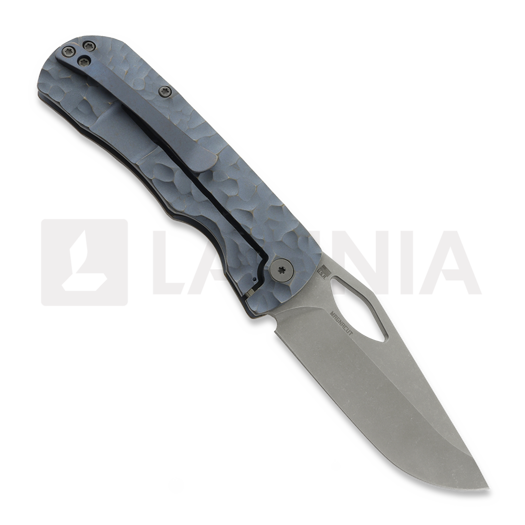 Couteau pliant McNees Custom Knives Little Dixon, Blue/Bronze Rock Titanium
