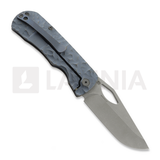 Couteau pliant McNees Custom Knives Little Dixon, Blue/Bronze Rock Titanium
