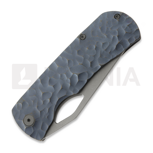 Couteau pliant McNees Custom Knives Little Dixon, Blue/Bronze Rock Titanium