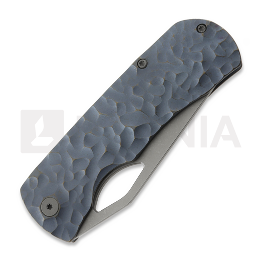 Couteau pliant McNees Custom Knives Little Dixon, Blue/Bronze Rock Titanium