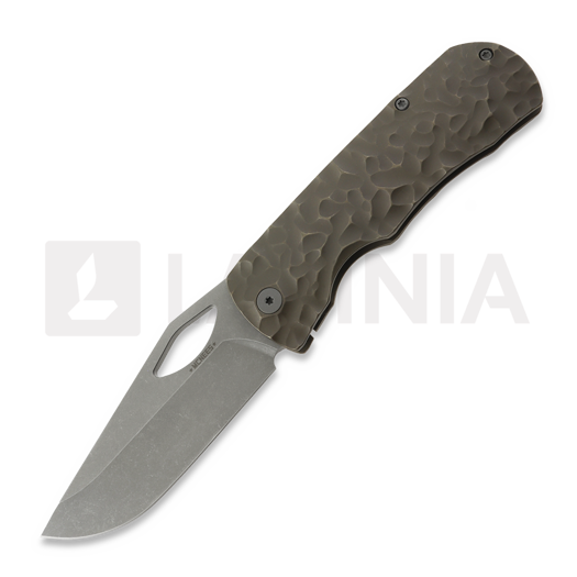 Couteau pliant McNees Custom Knives Little Dixon, Bronze Rock Titanium