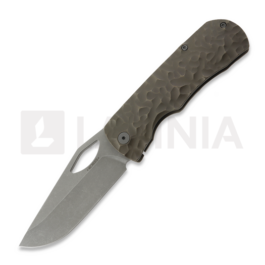 Couteau pliant McNees Custom Knives Little Dixon, Bronze Rock Titanium