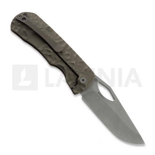 Couteau pliant McNees Custom Knives Little Dixon, Bronze Rock Titanium