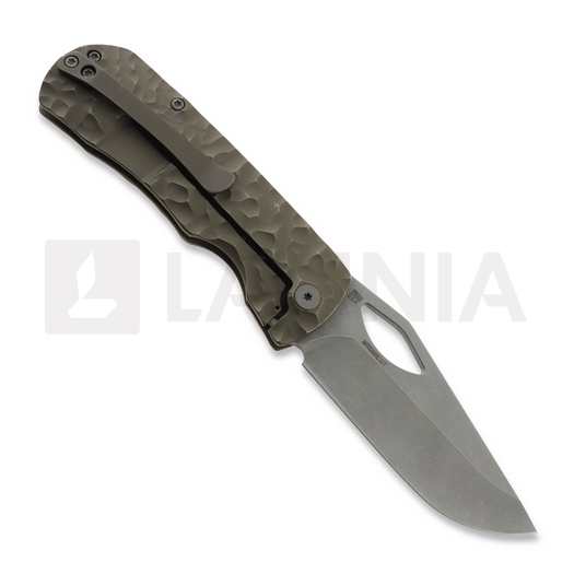 Couteau pliant McNees Custom Knives Little Dixon, Bronze Rock Titanium