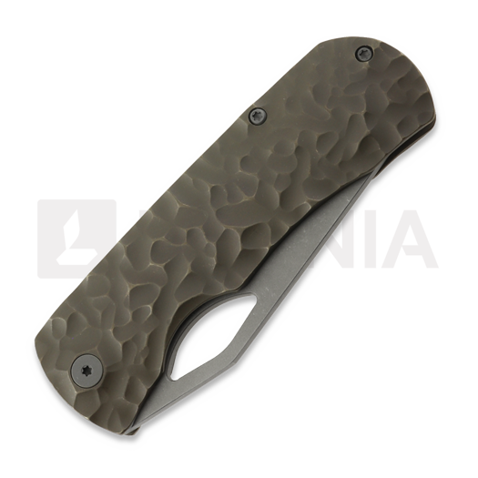 Couteau pliant McNees Custom Knives Little Dixon, Bronze Rock Titanium