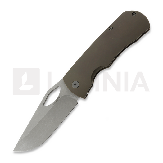 Coltello pieghevole McNees Custom Knives Little Dixon, Bronze Smooth Titanium