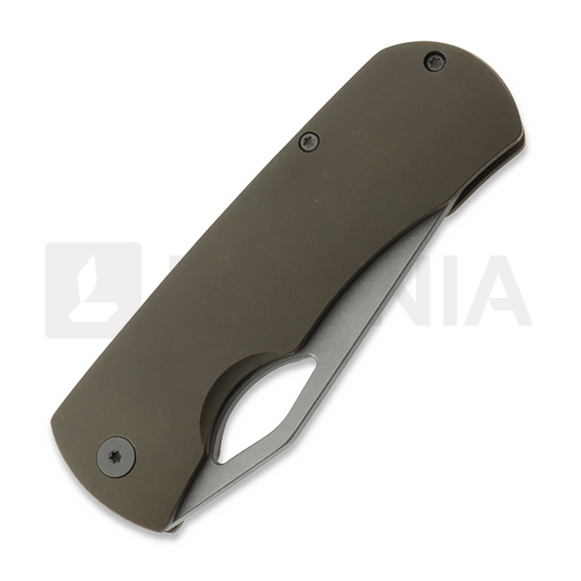 Coltello pieghevole McNees Custom Knives Little Dixon, Bronze Smooth Titanium