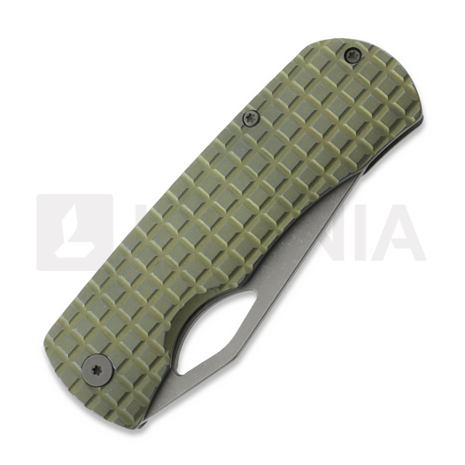 Coltello pieghevole McNees Custom Knives Little Dixon, Green/Blue Frag Titanium