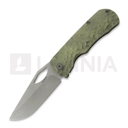 Couteau pliant McNees Custom Knives Little Dixon, Green/Bronze Rock Titanium