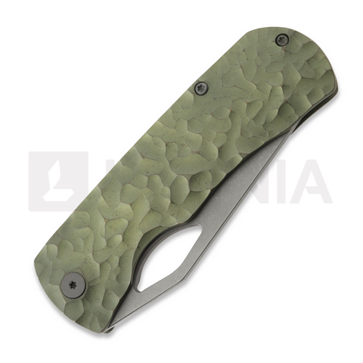 Couteau pliant McNees Custom Knives Little Dixon, Green/Bronze Rock Titanium