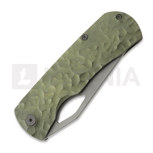 Couteau pliant McNees Custom Knives Little Dixon, Green/Bronze Rock Titanium