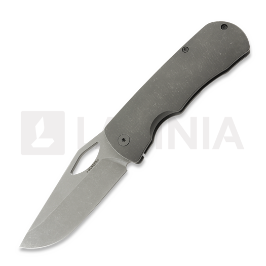 Coltello pieghevole McNees Custom Knives Little Dixon, Stonewash Smooth Titanium