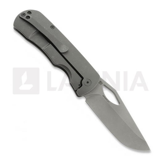 Coltello pieghevole McNees Custom Knives Little Dixon, Stonewash Smooth Titanium