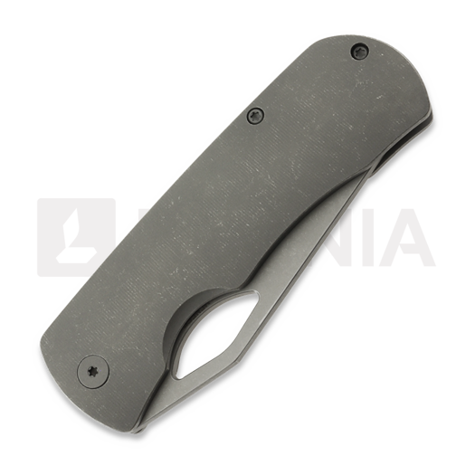 Coltello pieghevole McNees Custom Knives Little Dixon, Stonewash Smooth Titanium