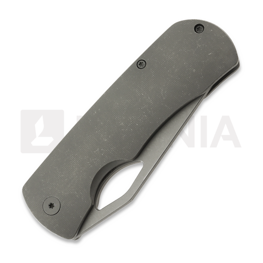 Coltello pieghevole McNees Custom Knives Little Dixon, Stonewash Smooth Titanium