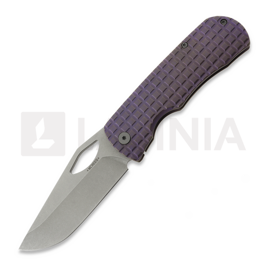 Couteau pliant McNees Custom Knives Little Dixon, Violet Frag Titanium