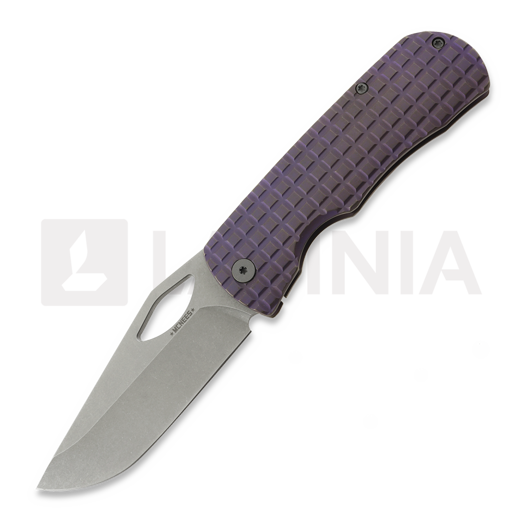 Couteau pliant McNees Custom Knives Little Dixon, Violet Frag Titanium
