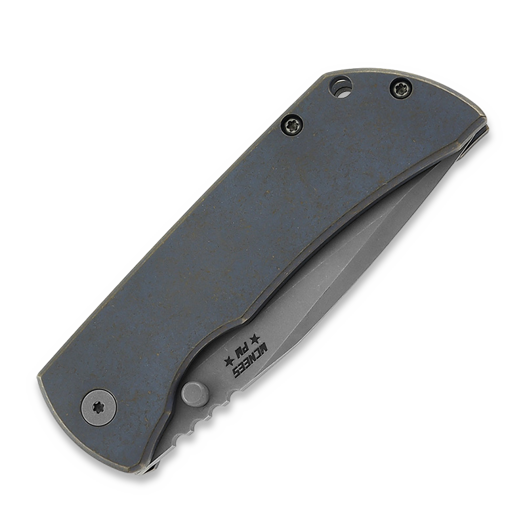 McNees Custom Knives MAC2 3.5 - ATOMIC - BLU/BRZ kääntöveitsi